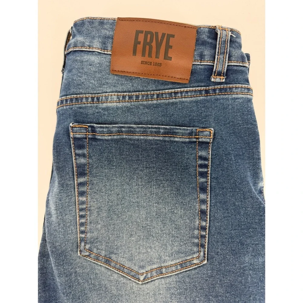 Frye Womens Medium Wash Straight Leg Stretch Denim Jeans Blue Size 6/28